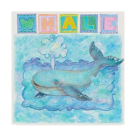 Cheryl Piperberg 'Whale Playful' Canvas Art,24x24